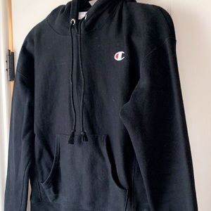 Black champion hoodie